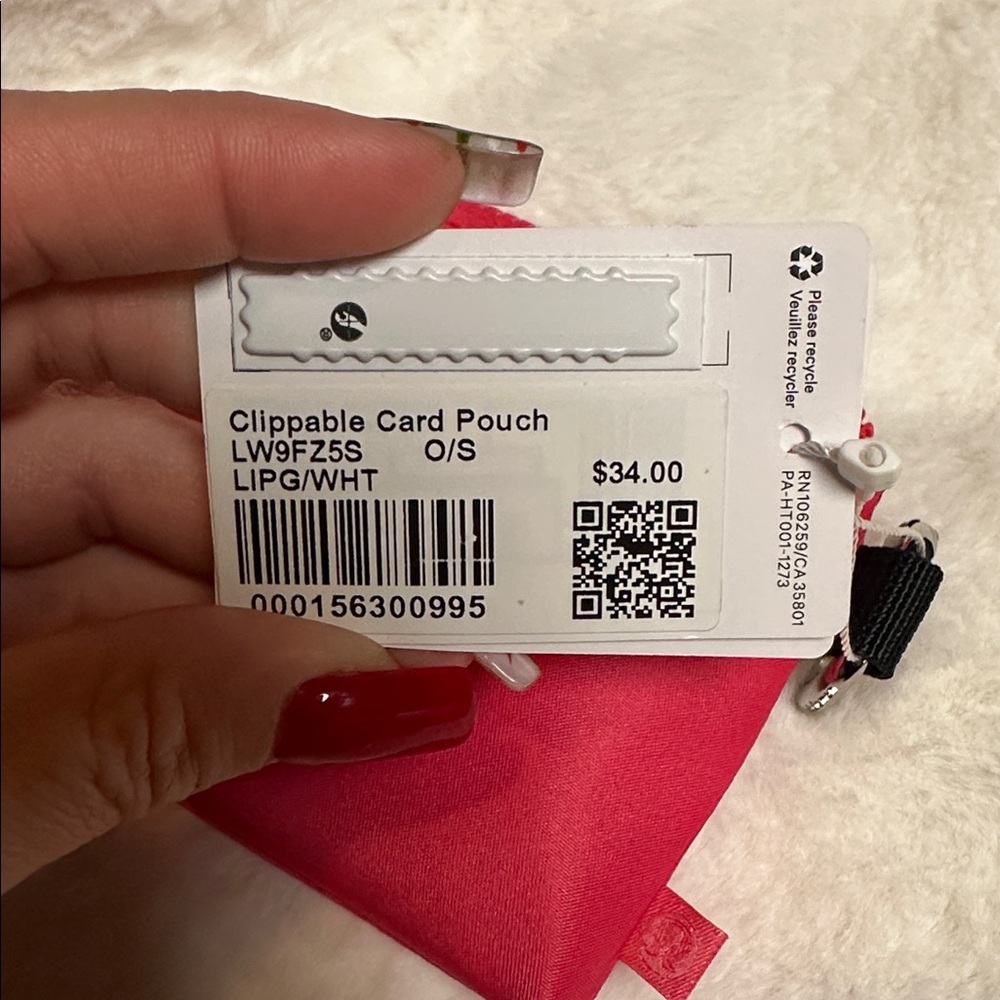 Lululemon Athletica Bold Pink Card Pouch - Picture 4 of 4